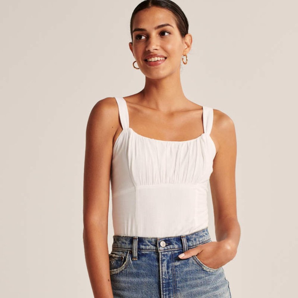 Ruched Cami Bodysuit